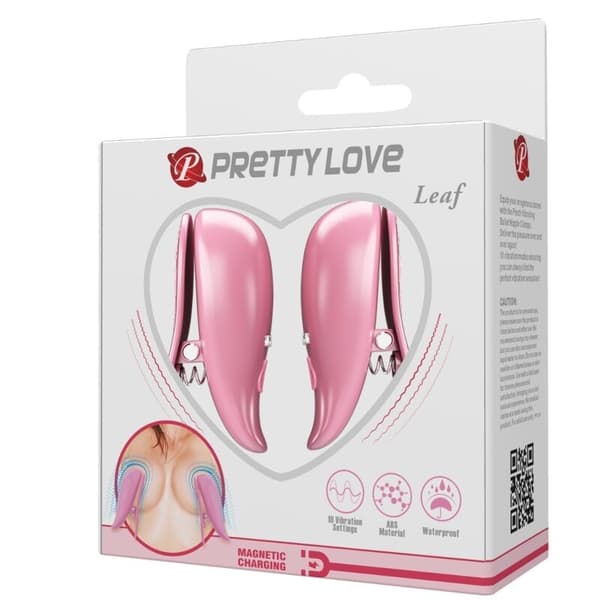 Pretty Love - Bladvibrerende brystvorteklemmer Rosa