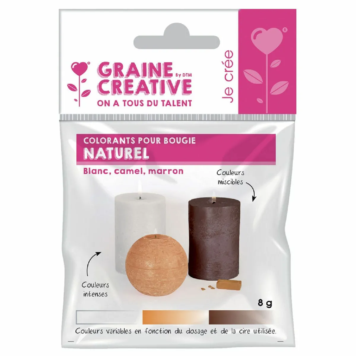 Graines Créatives 3 Colorants Bougies Naturel