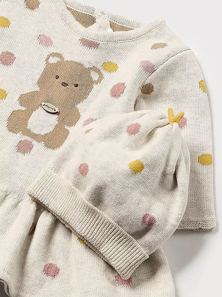 MAYORAL Baby Set Mütze mit Kleid  beige