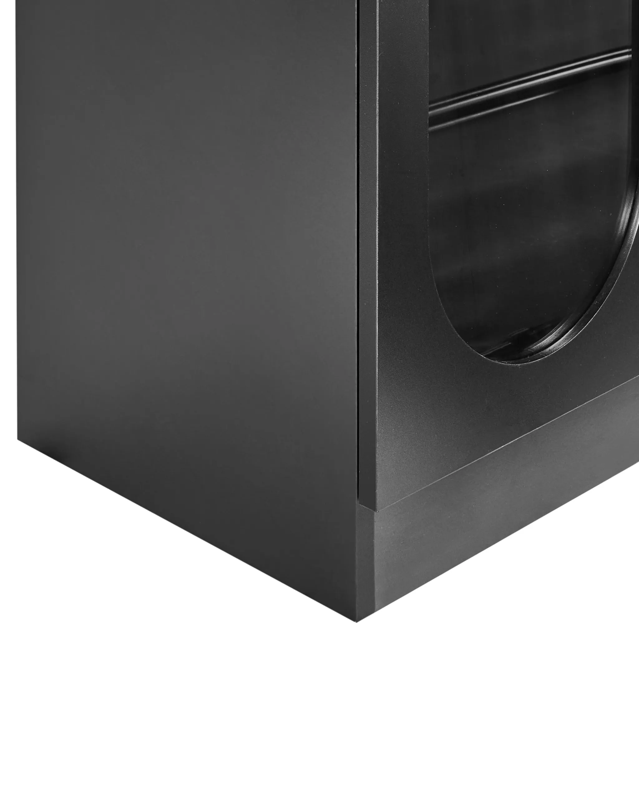 Glazen vitrinekast LANGFORD 100 cm Zwart