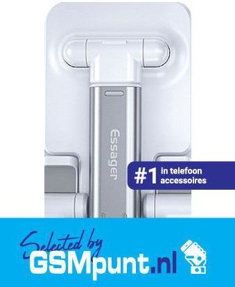 Verstelbare Aluminium Houder - Zwart - Universeel voor Telefoon en Tablet