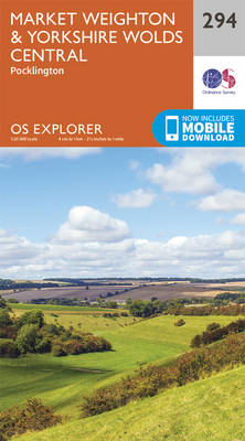 Market Weighton and Yorkshire Wolds Central - OS Explorer Map 294 (Sheet map, folded)