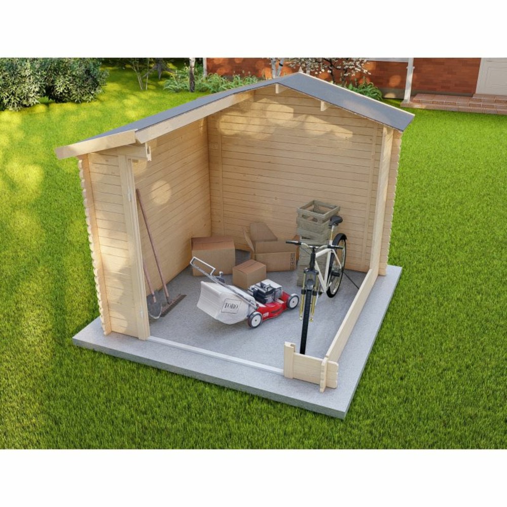 Abri de jardin chamonix de 6,4 m² en bois de pin et d'épicéa ép. 25 mm
