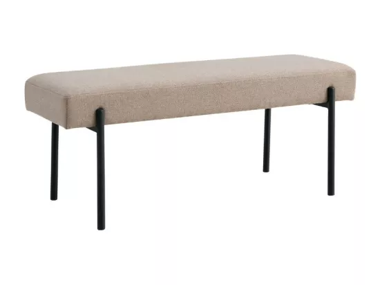 Swindon - Banc en tissu et métal L100cm : Couleur - Taupe