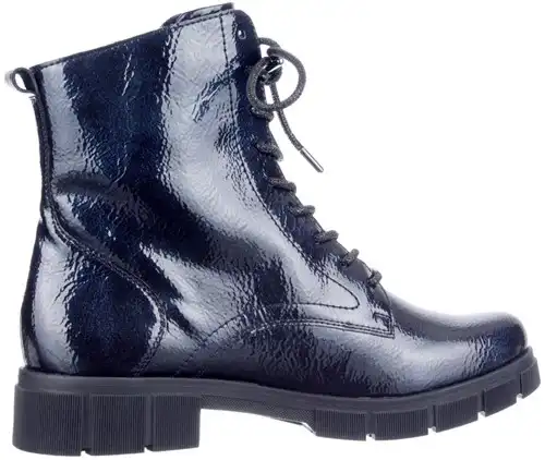 Remonte blauw lak D2S72-14 - maat 44 veterboot blauw lak - maat 44 Calandschoen