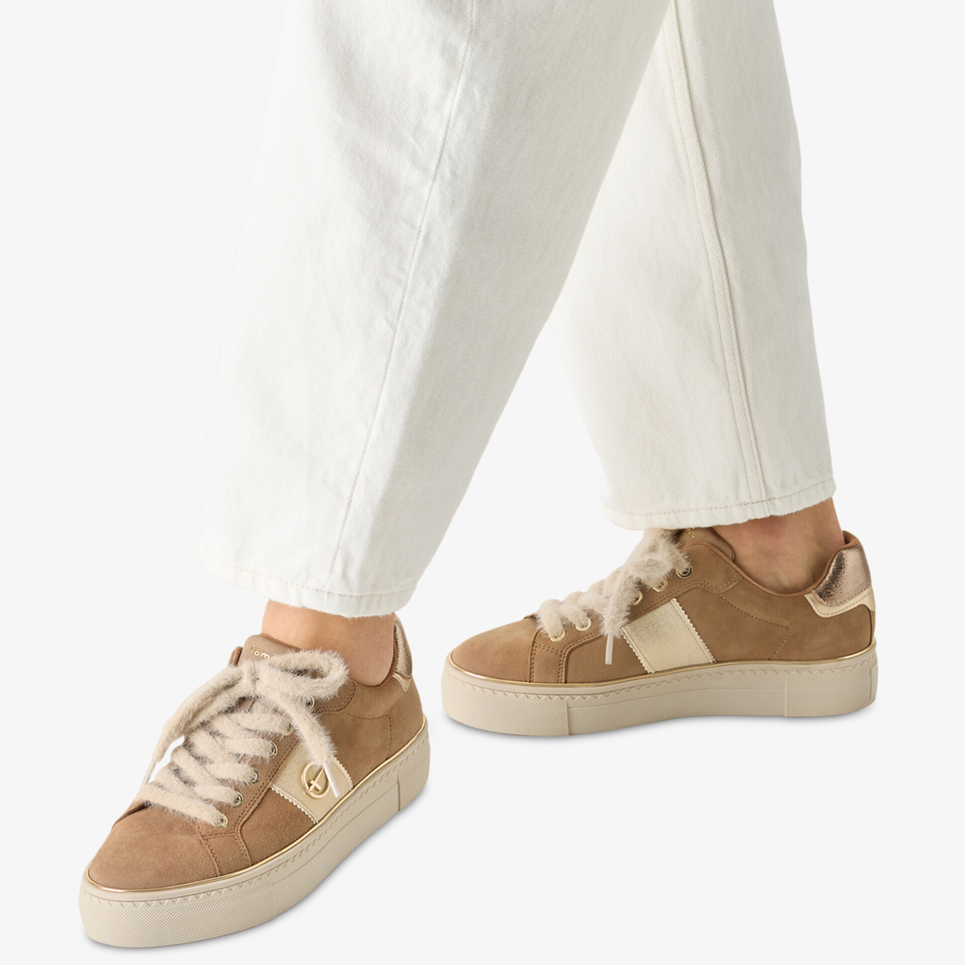 Tamaris Damen Sneaker Low beige
