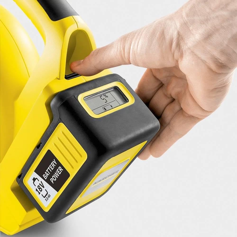 Kärcher Akku-Laubbläser LBL 2 Battery Set (Akku: 18 V / 2,5 Ah, Luftgeschwindigkeit: 210 km/h, Blasrohr, Flachdüse inkl. Kratzkante)
