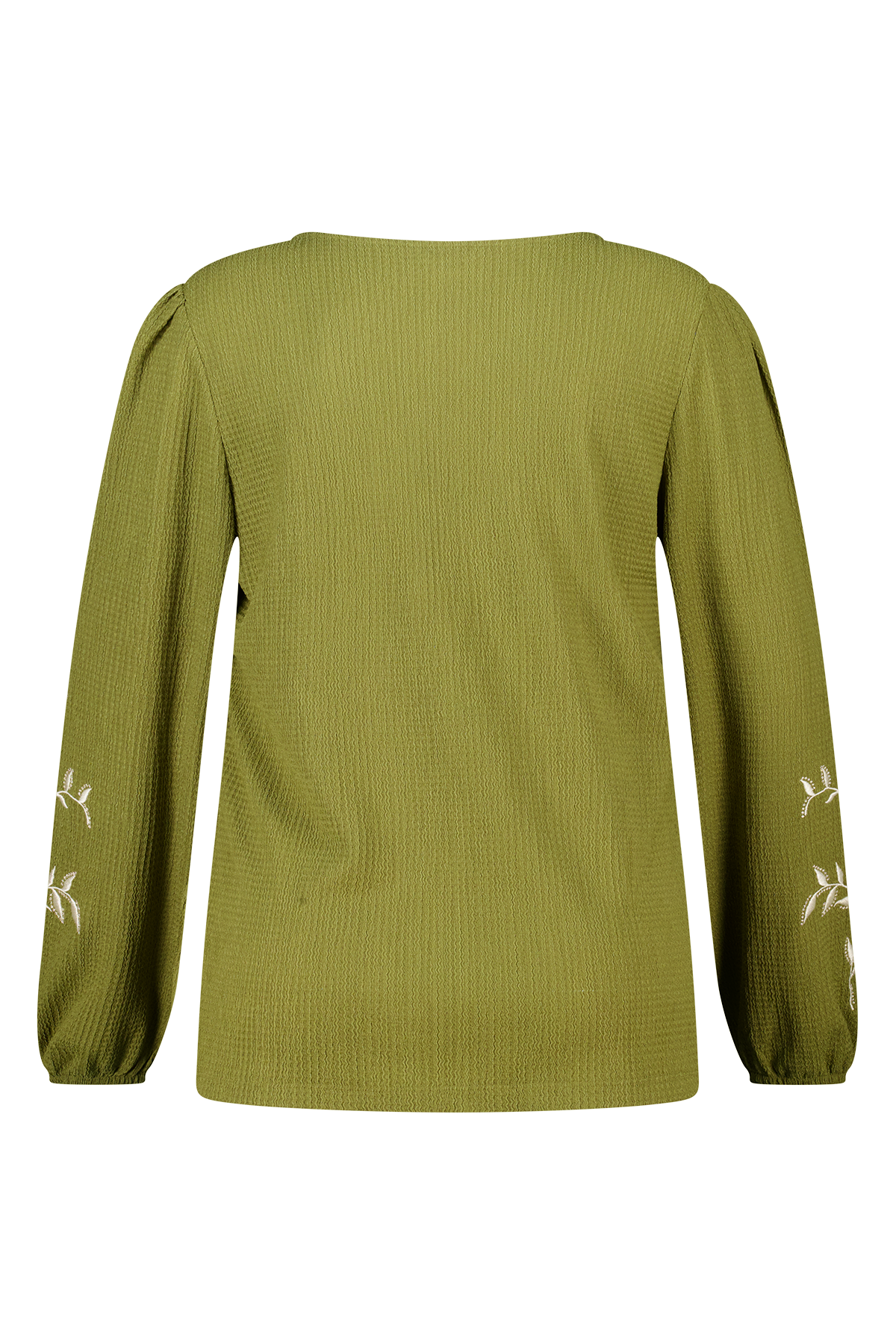 Top met borduursel Lime groen