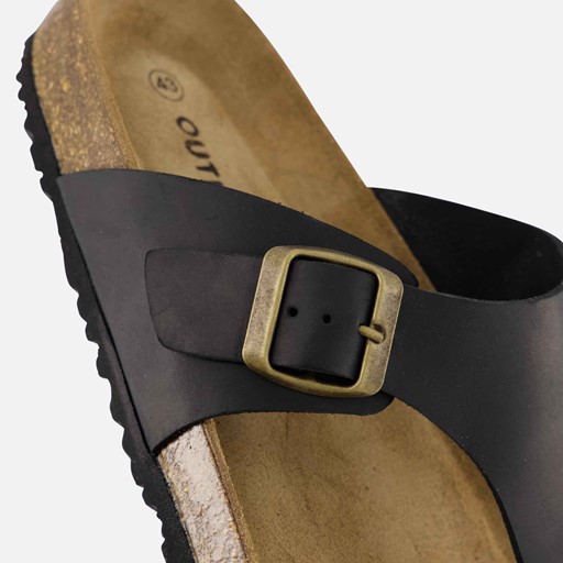Outfielder Slippers zwart Nubuck