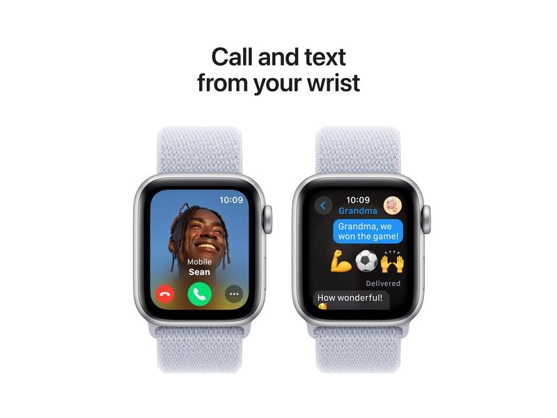Apple Watch SE 2024 40 mm GPS Silver Blue Cloud Sport Loop Kann schön viel. Für ganz schön wenig.