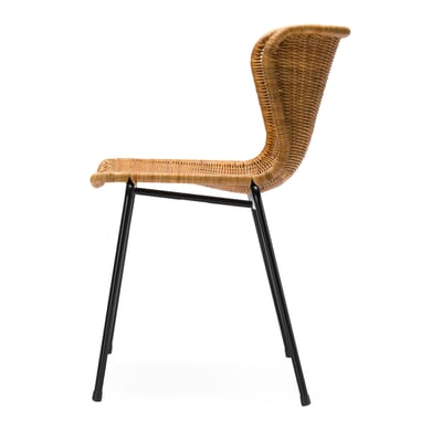 Stuhl C603, Schwarz / Natur