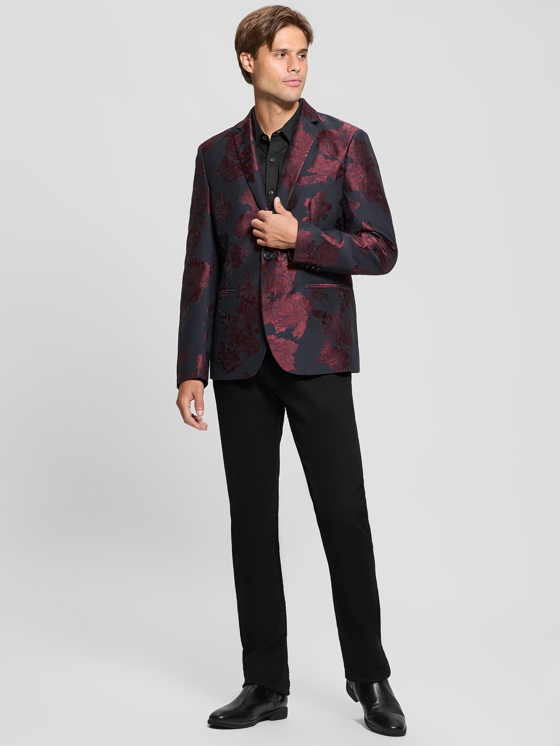 Blazer floral jacquard