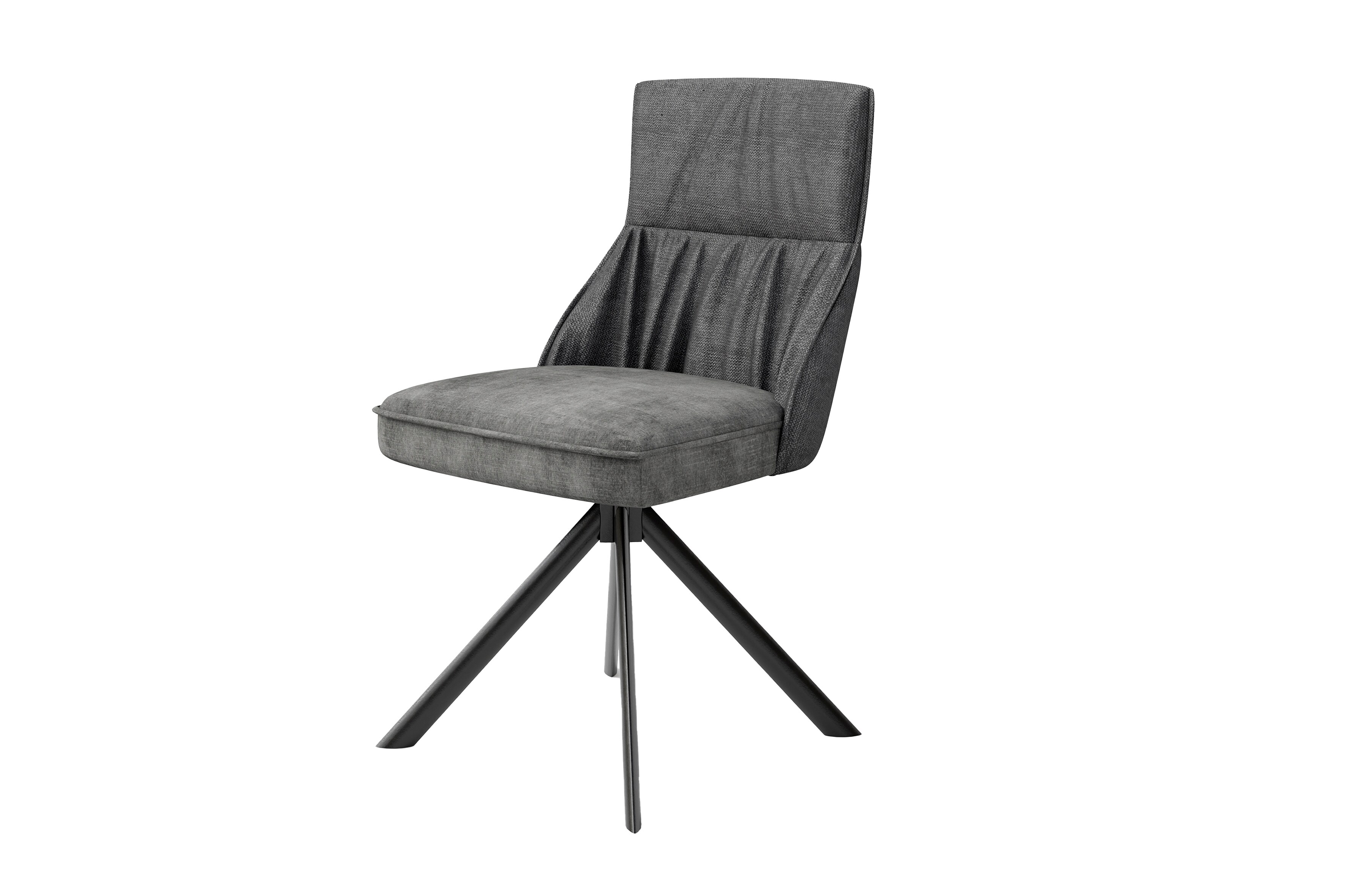 byLIVING Esszimmerstuhl CALIFORNIA, 2er Set, Webstoff anthrazit, Gestell schwarz