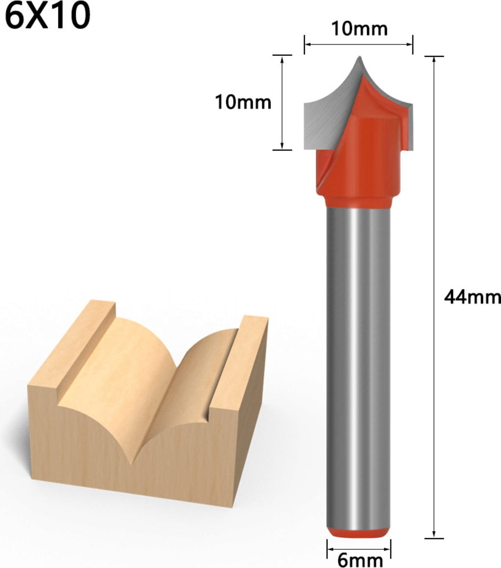 Twotrees  Profilfräser 6 mm 10er-Set    Präzisionsfräser für die Holzbearbeitung