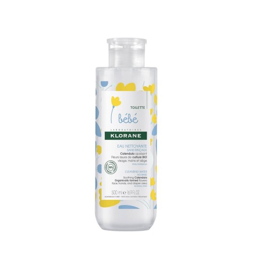 Klorane Calêndula BIO Água de Limpeza sem enxaguar bebé pele normal 500ml