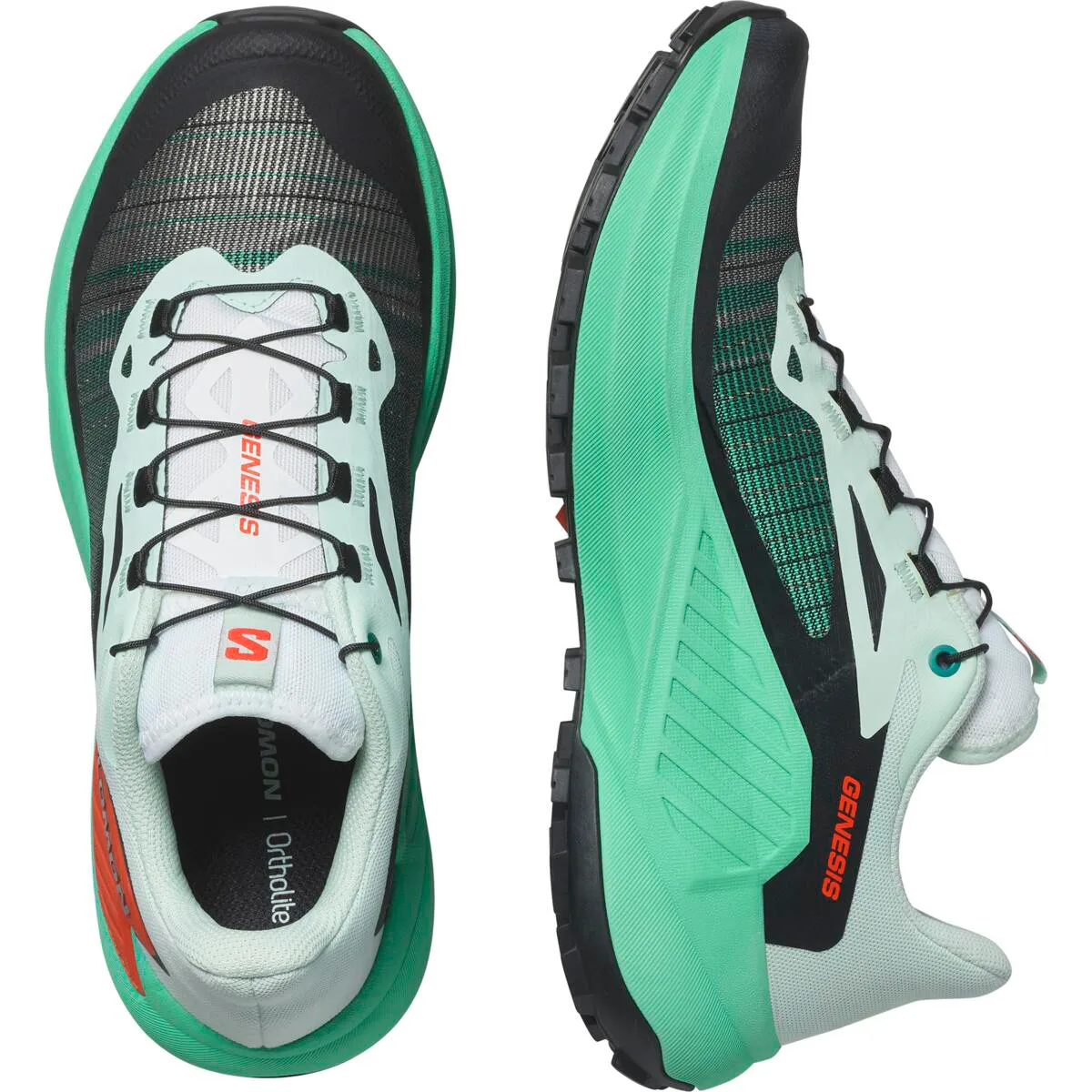 Salomon Women's Genesis Bay / Electric Green / Cherry Tomato