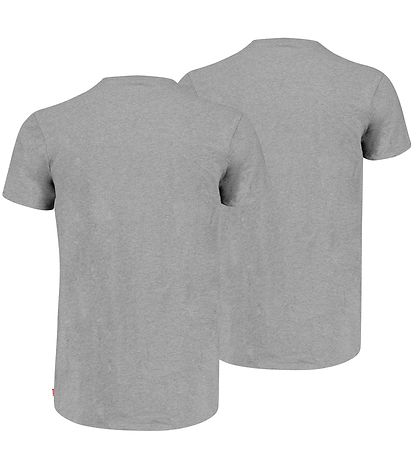 Levis T-Shirt - Crew Neck - 2er-Pack - Mittelgraue Grey Melange