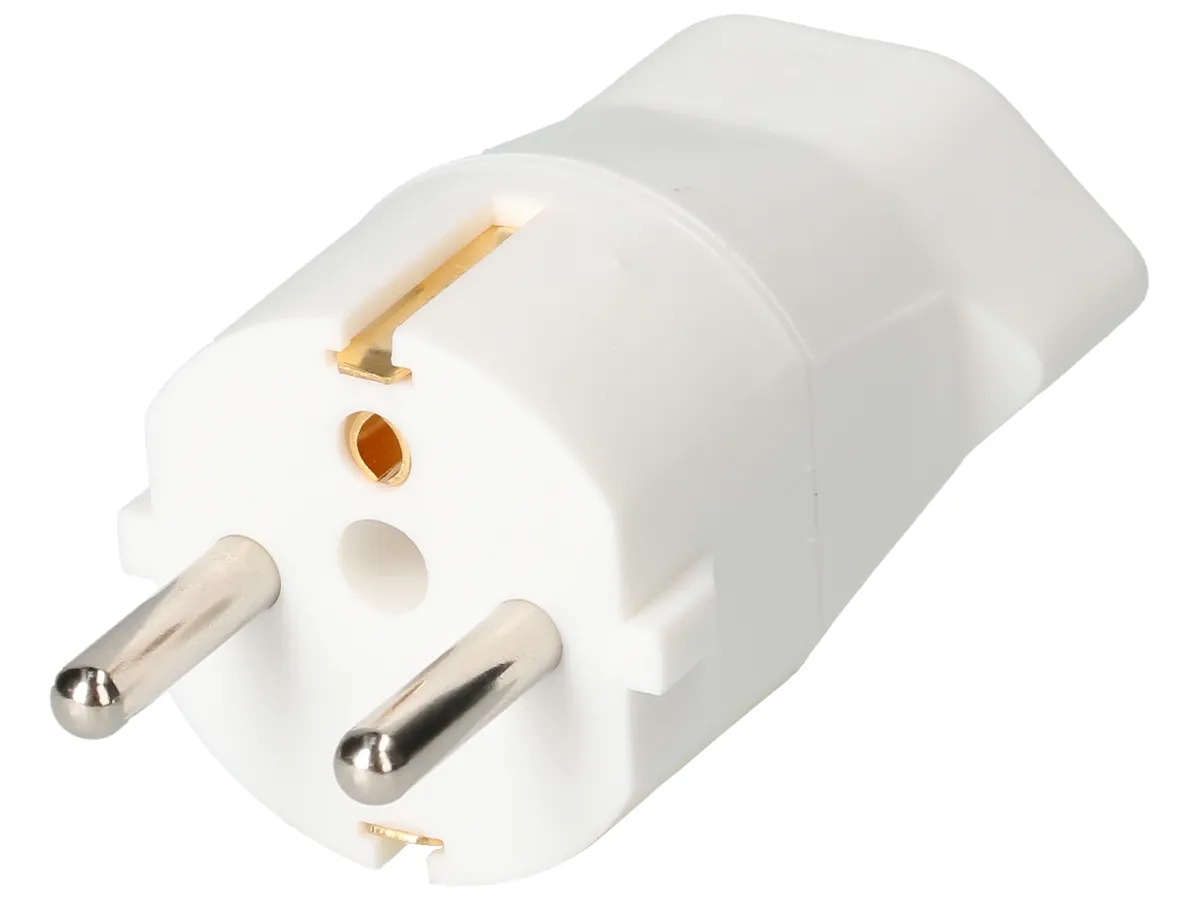Reiseadapter Schuko/Typ23 3-polig weiss