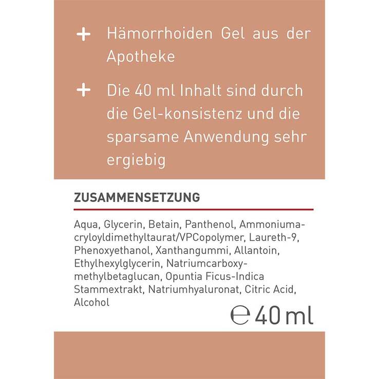N1 Hämorrhoiden Gel, 40 ml