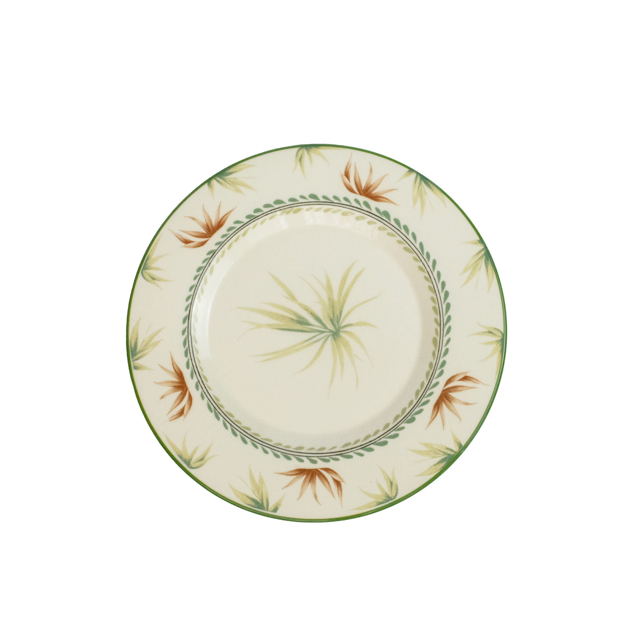 Assiette plate en céramique « Ramas Verdes » (lot de 4)