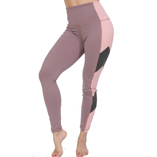 Leggings esportivas femininas Suplex nas cores lilás, cinza e rosa.