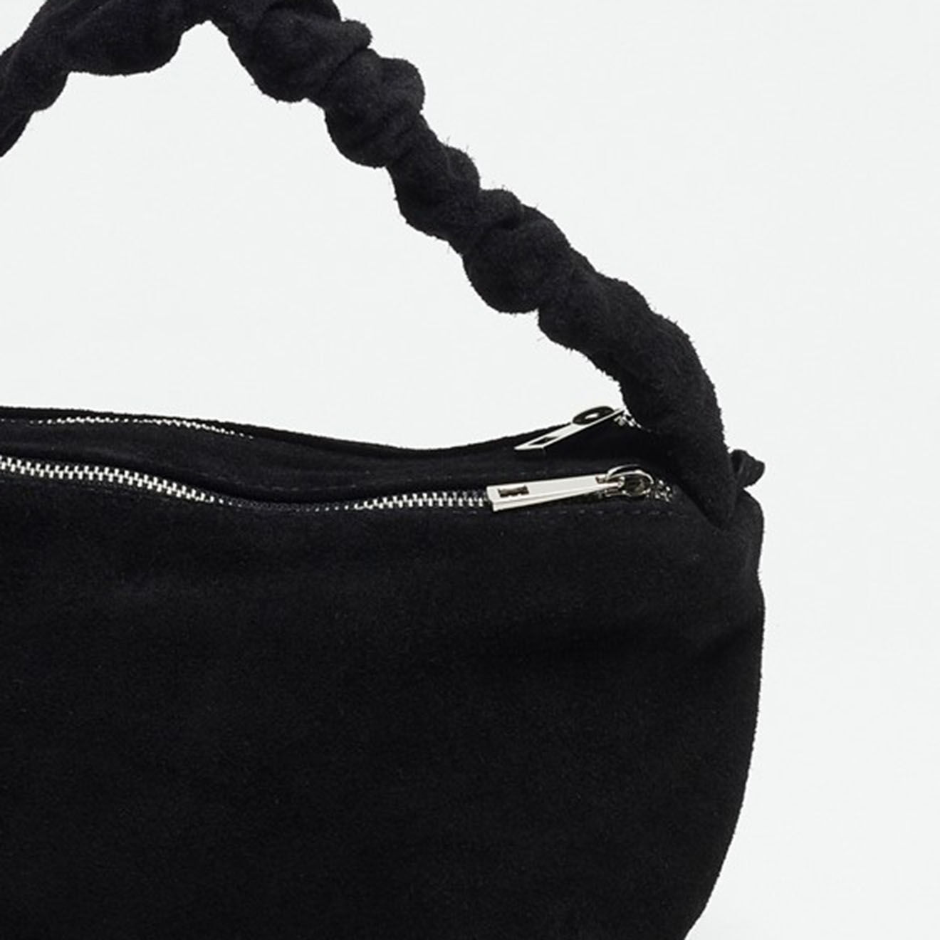 Christian Laurier Sac à main en Velours de Cuir Belly noir - 28x13.5x7.5 cm