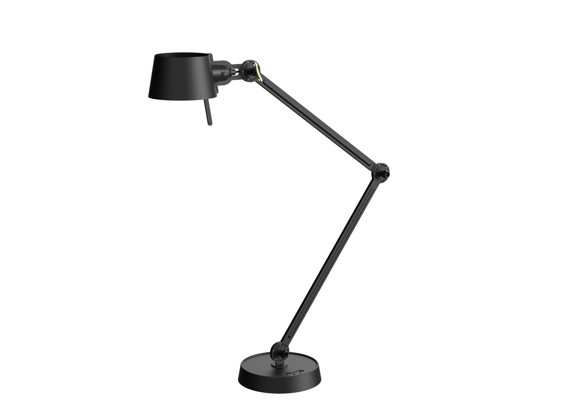 Bureaulamp Bolt met voet 2 armen smokey black