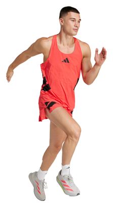 Débardeur adidas Adizero Road To Records Rouge Homme