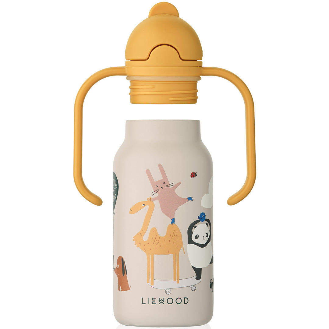 liewood rvs thermosfles kimmie - around the world - sandy - 250 ml