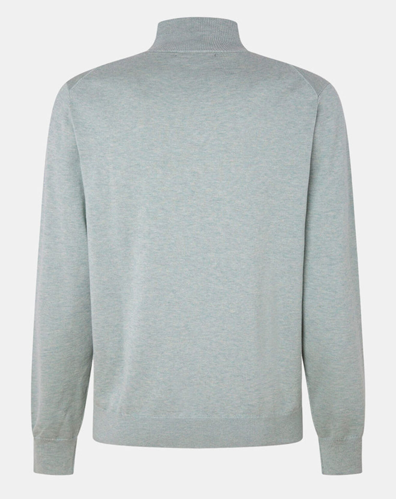 Hackett London Pull en Coton & Soie col camionneur vert moyen