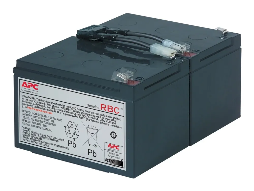 APC Replacement Battery Cartridge #6 - UPS-batteri - 1 x batteri - Blysyre - sort - for P/N: SMC1500IC, SMT1000I-AR, SMT1000IC, SUA1000ICH-45, SUA1000I-IN, SUA1000J3W, SUA1500J3W