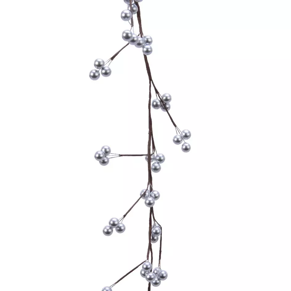 Guirlande de Baie laquée (130 cm) Célénia Argent