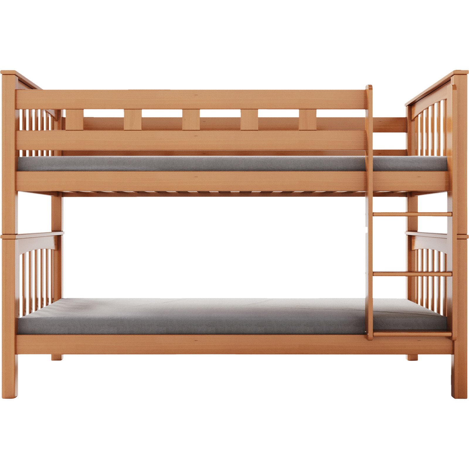 Hochbett Noemi Buche massiv 2x 90 x 200 cm Buche natur