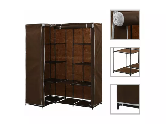 Garde-robe d'angle Marron 130x87x169 cm