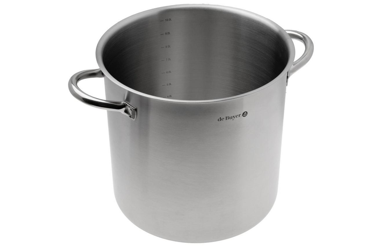 de Buyer Prim’Appety 3507.24 hoge soeppan zonder deksel, 24 cm, 10L