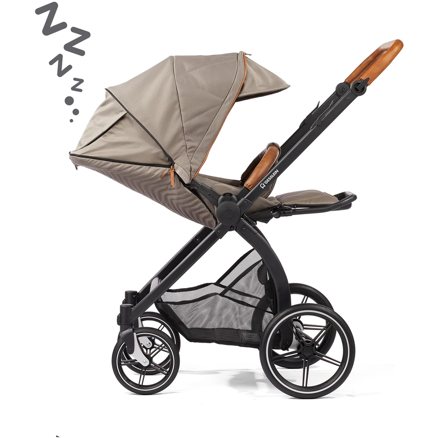 GESSLEIN Kombikinderwagen FX4 Soft+ Style Babywannen Set taupe