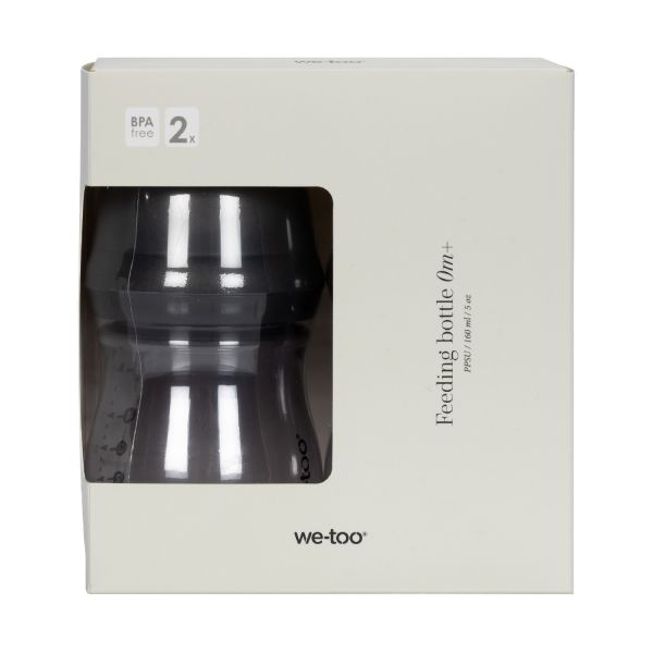 We-Too Standaardfles PPSU - 160 ml - Black - 2-pack