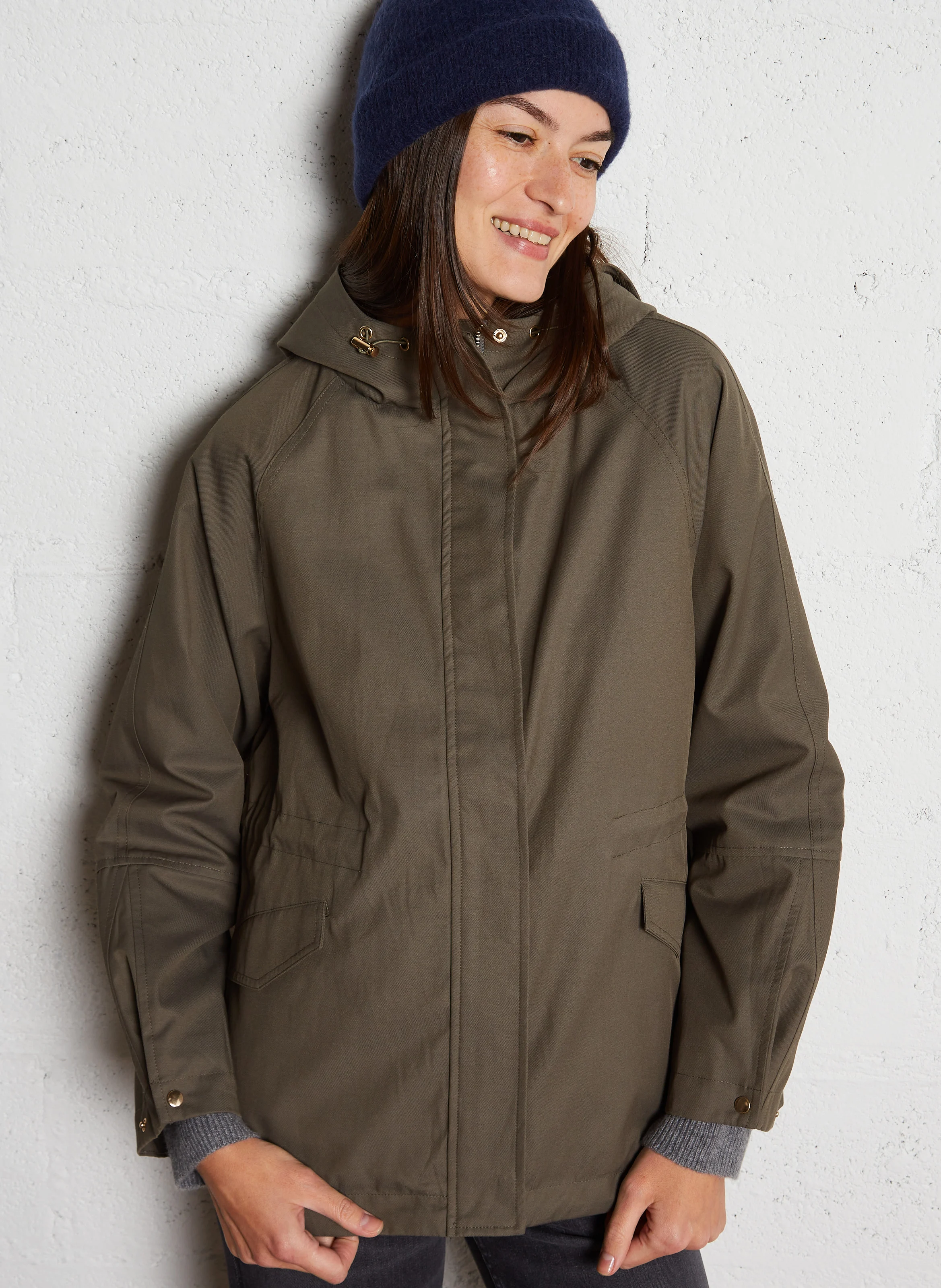 ANNETTE - Parka en coton mélangé | Vert