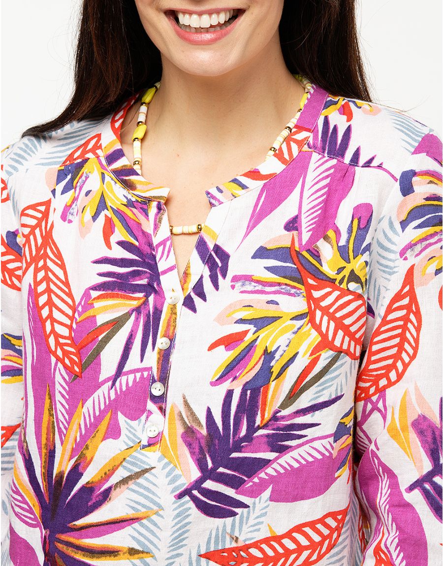 Blouse 100% lin blanc