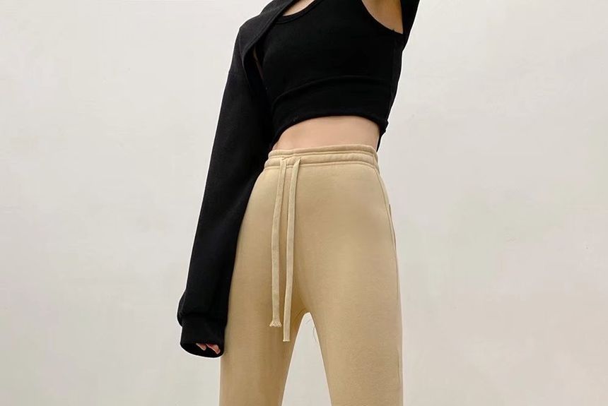 Tiny House - Effen wijde joggingbroek met trekkoordtaille