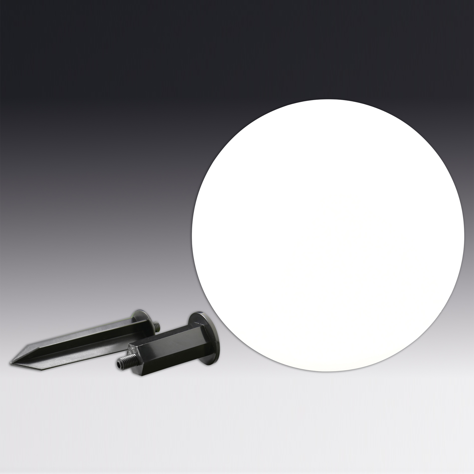 Kugelerdspieß BALL - weiß-schwarz - Ø 40 cm