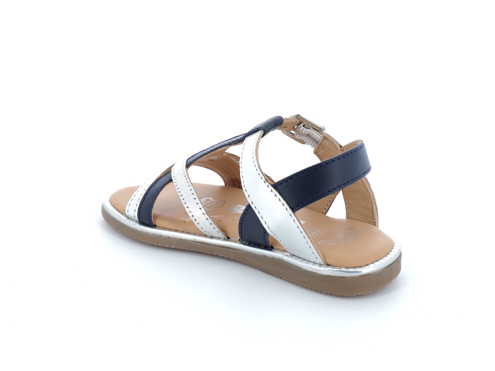 Bopy-FANIA Cuir Marine-Argent