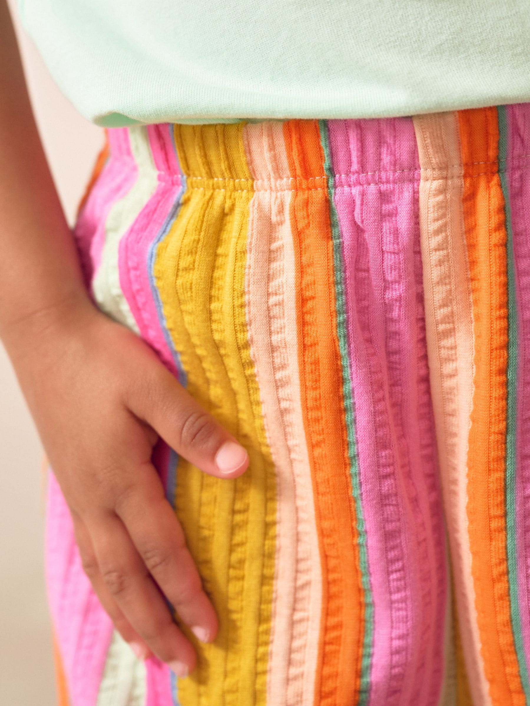 Regenboogstrepen - Broek met wijde pijpen (3mnd -7jr)