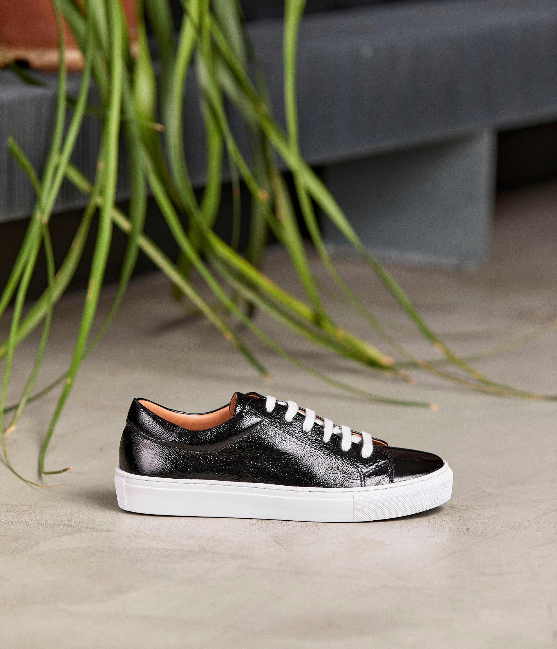 Sneakers noir verni Lester