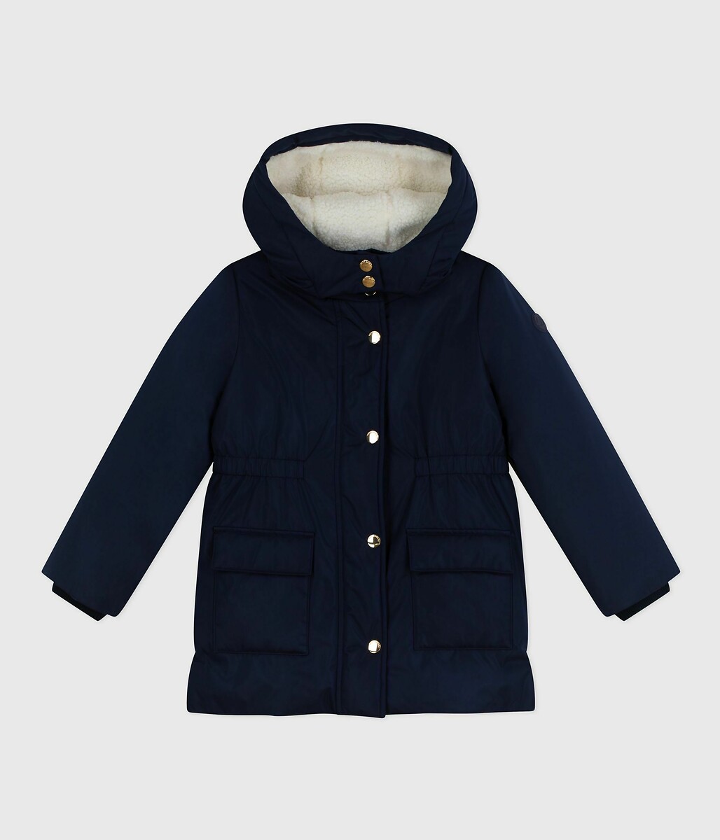 PETIT BATEAU<br>Parka com capuz removível e forro de sherpa
