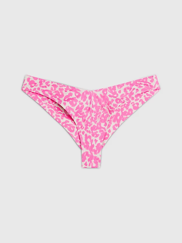 Calcinha de biquíni brasileira - Estampa de leopardo CK