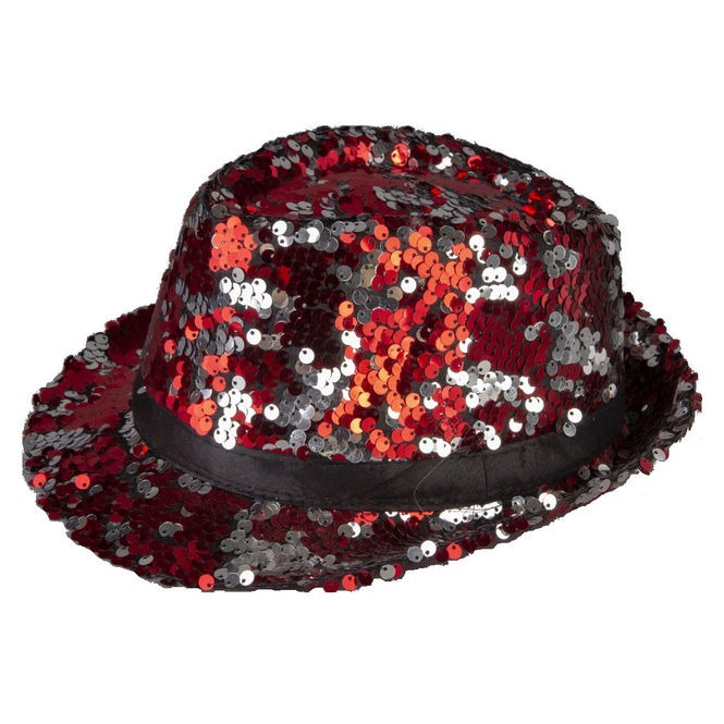 Fedora - Pailletten - für Erwachsene - verschiedene Farben