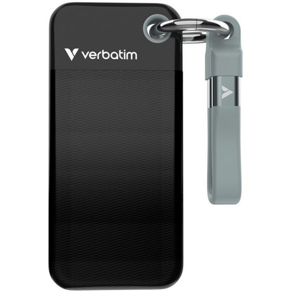 Disco Externo SSD Verbatim 1TB Pocket SSD USB-C 3.2 Gen 2 Preto/Cinza