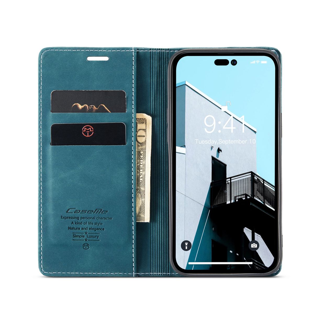 Schutz Handy Hülle für Apple iPhone 15 Pro Case Cover Klapp Tasche Wallet Etuis