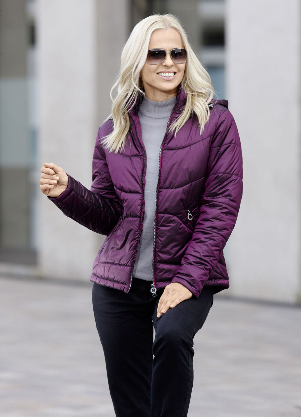 Jacke mit 2-Wege-Reißverschluss